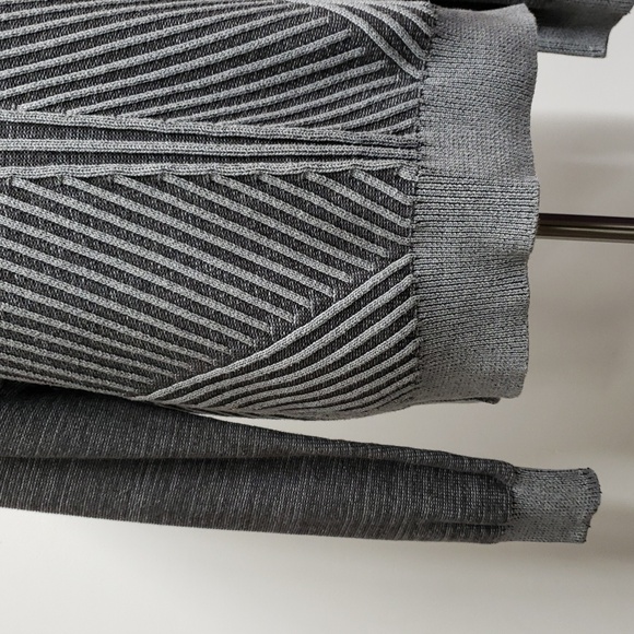 Prana Sentiment Sweater Gray Organic Cotton Women's Large Mockneck Chunky Knit - Picture 3 of 9